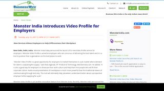 
                            12. Monster Video Profile,Video Profile for employers,Monster India