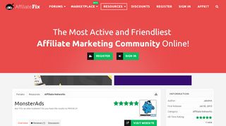 
                            5. MonsterAds | Affiliate Marketing Forum | AffiliateFix