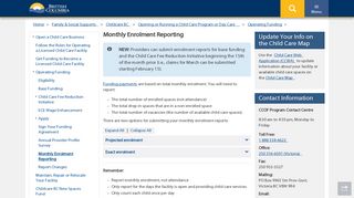 
                            8. Monthly Enrolment Reporting - Province of British Columbia