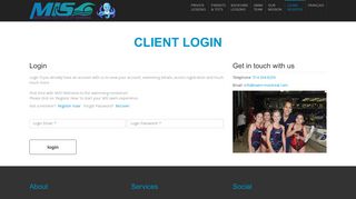 
                            1. Montreal Institute of swimming - Client Login