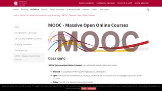 
                            11. MOOC - Massive Open Online Courses: Università Ca' Foscari Venezia