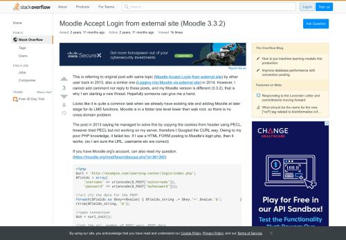
                            11. Moodle Accept Login from external site (Moodle 3.3.2) - Stack Overflow