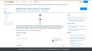 
                            4. Moodle admin login access is not working - Stack Overflow