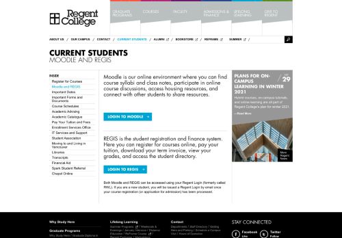 
                            9. Moodle and REGIS | Current Students | Regent College