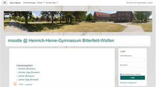 
                            13. moodle @ Heinrich-Heine-Gymnasium Bitterfeld-Wolfen