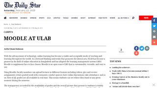 
                            8. MOODLE AT ULAB | The Daily Star