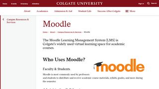 
                            6. Moodle - Colgate University