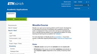 
                            11. Moodle-Course – Academic Applications | ETH Zurich - ETH Zürich