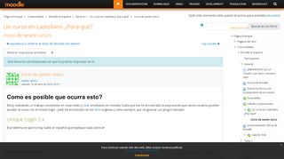 
                            3. Moodle en Español: Inicio de sesión único - Moodle.org