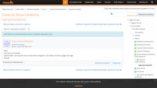 
                            13. Moodle en Español: login personalizado - Moodle.org