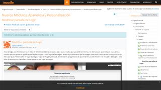 
                            5. Moodle en Español: Modificar pantalla de Login - Moodle.org