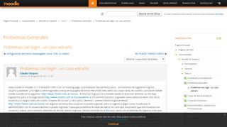 
                            9. Moodle en Español: Problemas con login - un caso extraño - Moodle.org