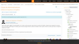 
                            10. Moodle en Español: Videos en Skydrive o DropBox