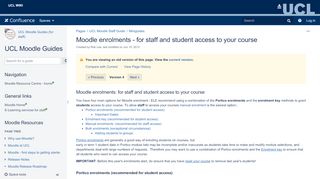 
                            3. Moodle enrolments - for staff and student access to your ... - UCL Wiki