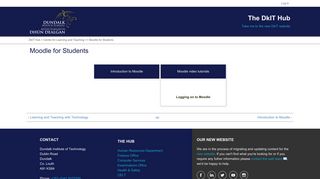 
                            2. Moodle for Students | Dundalk Institute of Technology