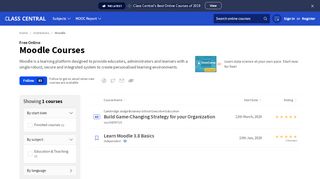 
                            11. Moodle • Free Online Courses and MOOCs | Class Central