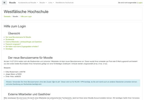 
                            4. Moodle: Hilfe zum Login