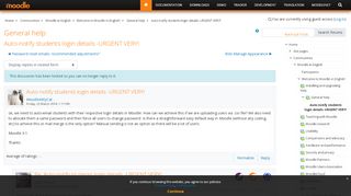 
                            6. Moodle in English: Auto-notify students login details -URGENT VERY ...