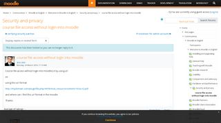 
                            2. Moodle in English: course file access without login into moodle ...