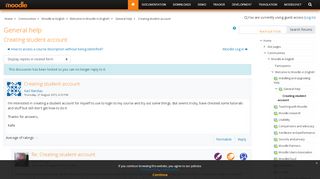 
                            5. Moodle in English: Creating student account - Moodle.org