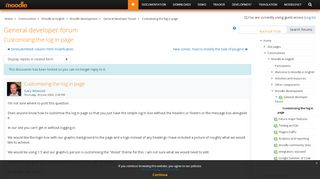 
                            7. Moodle in English: Customising the log in page - Moodle.org