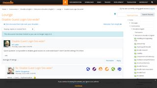 
                            13. Moodle in English: Disable Guest Login Site-wide? - Moodle.org