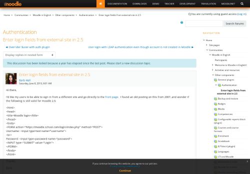 
                            1. Moodle in English: Enter login fields from external site in 2.5