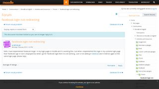 
                            10. Moodle in English: facebook login not redirecting - Moodle.org