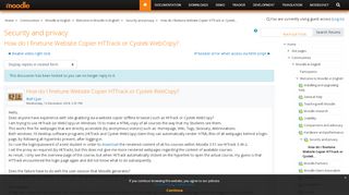 
                            8. Moodle in English: How do I finetune Website Copier HTTrack or ...