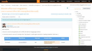 
                            11. Moodle in English: Link to connect Office 365 missing (Block ...
