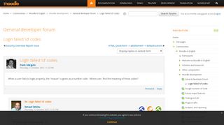 
                            10. Moodle in English: Login failed 'id' codes - Moodle.org