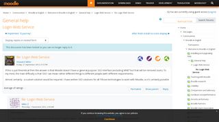 
                            4. Moodle in English: Login Web Service - Moodle.org