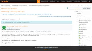 
                            9. Moodle in English: Mobile App - Auto login problem - Moodle.org