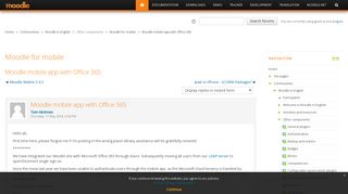 
                            13. Moodle in English: Moodle mobile app with Office 365 - Moodle.org