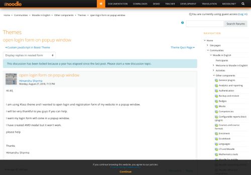 
                            10. Moodle in English: open login form on popup window - Moodle.org