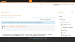 
                            3. Moodle in English: Set Login page as default landing - Moodle.org