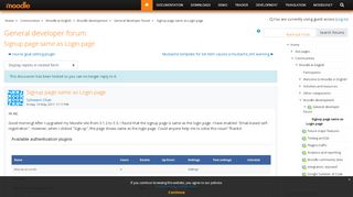 
                            1. Moodle in English: Signup page same as Login page - Moodle.org