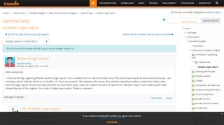 
                            7. Moodle in English: Student Login report - Moodle.org