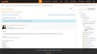 
                            10. Moodle in English: Unfinished Course backup! - Moodle.org