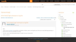 
                            9. Moodle in English: Write failed login attempts to log file ...