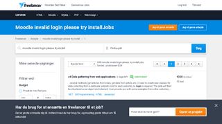 
                            9. Moodle invalid login please try install Jobs, Ansættelse | Freelancer