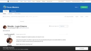 
                            11. Moodle - Login Externo - PHP - Fórum iMasters