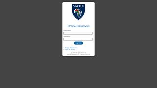 
                            4. Moodle Login Form - SACOB