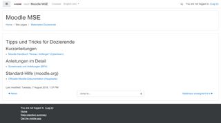 
                            7. Moodle MSE: Materialien Dozierende