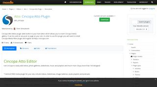 
                            8. Moodle plugins directory: Cincopa Atto Plugin