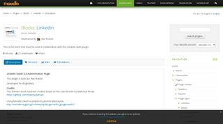 
                            12. Moodle plugins directory: Linkedin