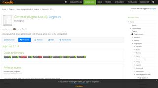 
                            12. Moodle plugins directory: Login as: Versions: 3.1.4