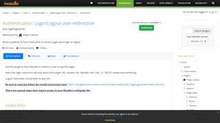 
                            12. Moodle plugins directory: Login/Logout user redirection