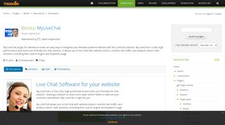 
                            10. Moodle plugins directory: MyLiveChat