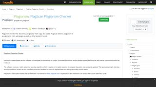 
                            6. Moodle plugins directory: PlagScan Plagiarism Checker